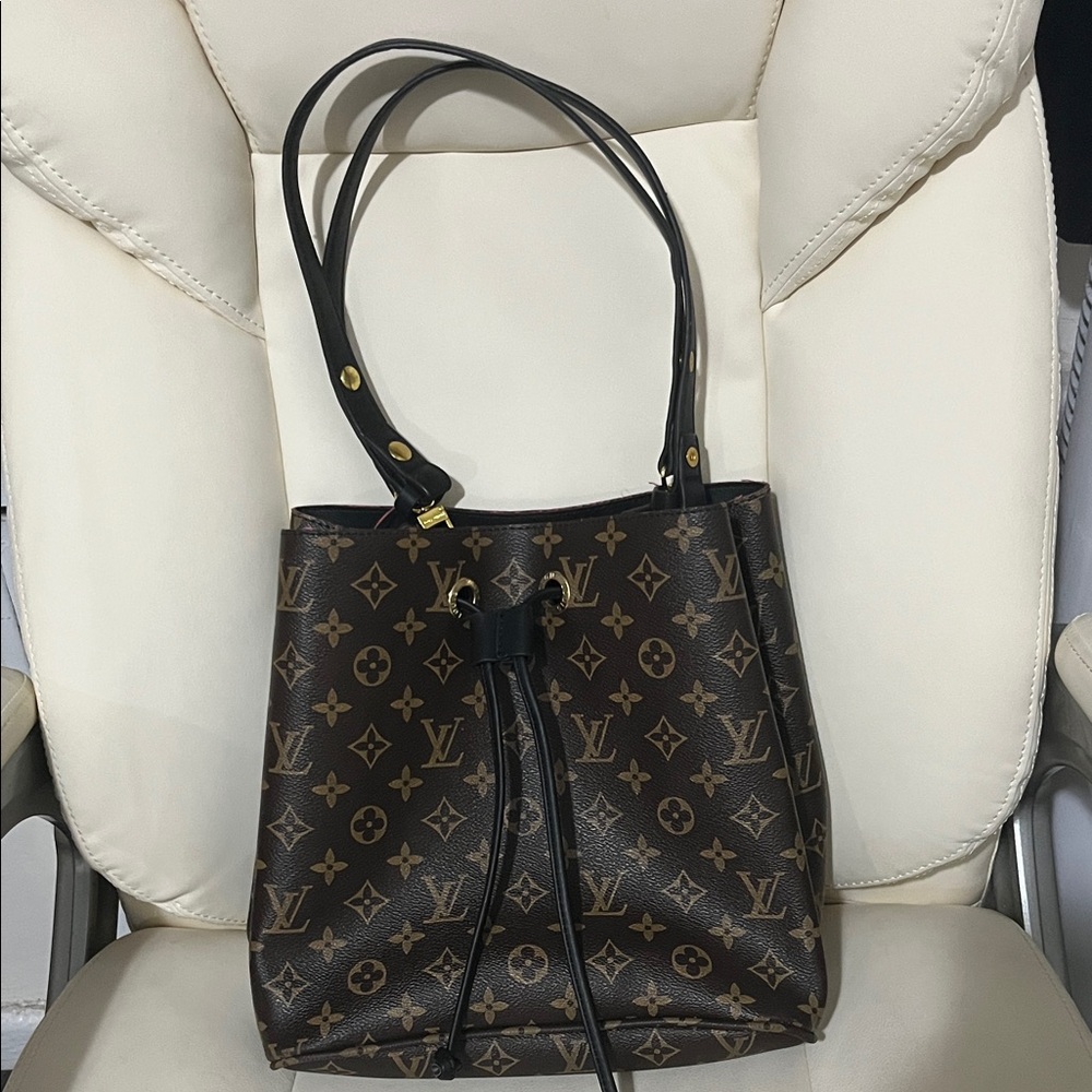 Brown Monogram Tote Bag
